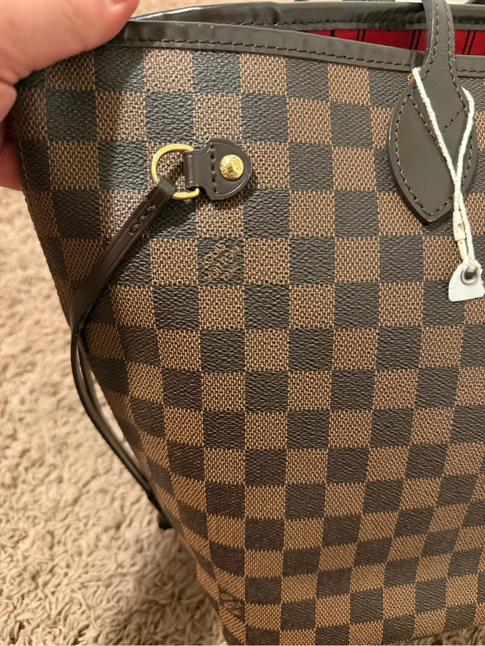 Louis Vuitton Neverfull MM tote bag in Damier Ebène Canvas G11122